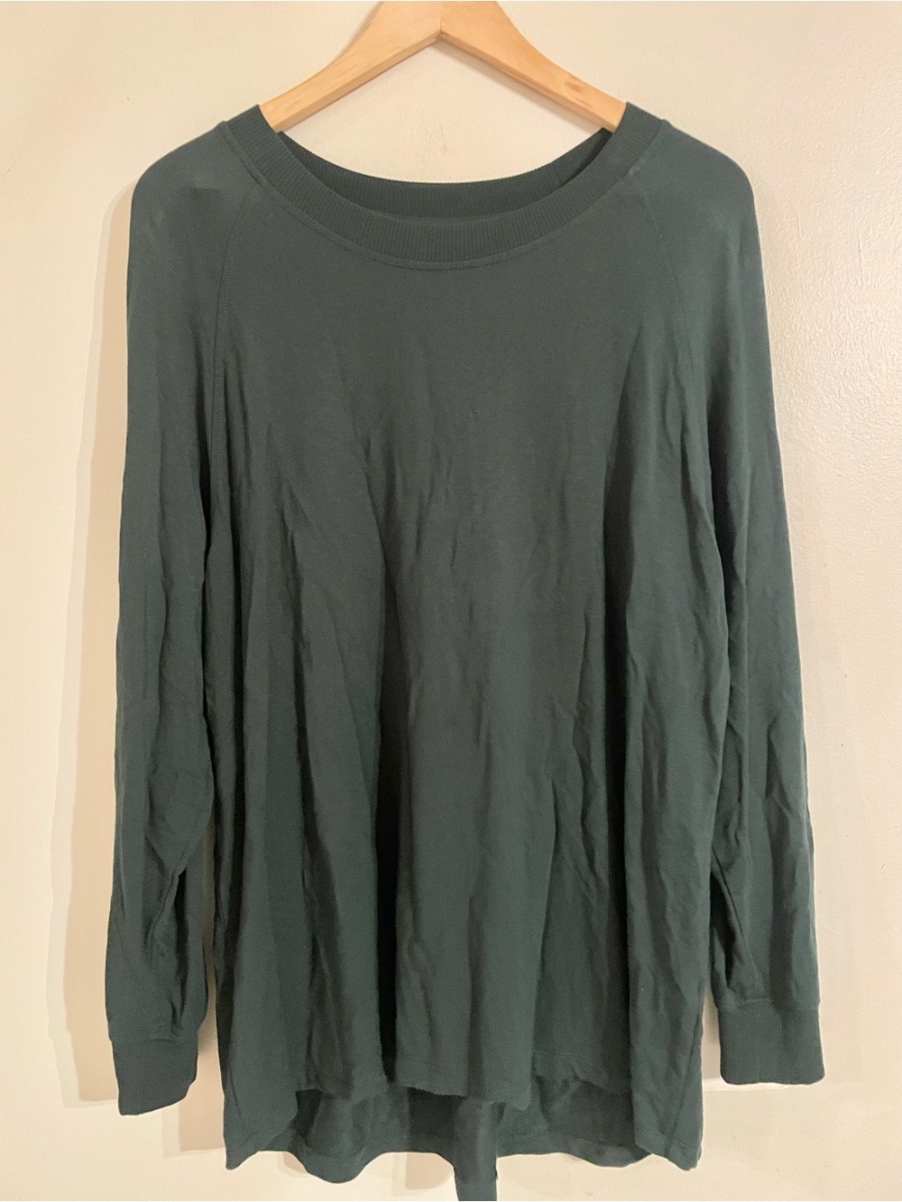 LAKE Dream Modal Long Sleeve Cozy Comfort Travel Lounge Dark Green Top Sz  XXL